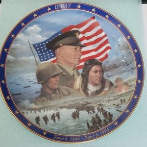 Vintage D-Day Collectable Plate #1